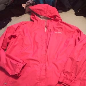 Hot pink plus sized Columbia jacket